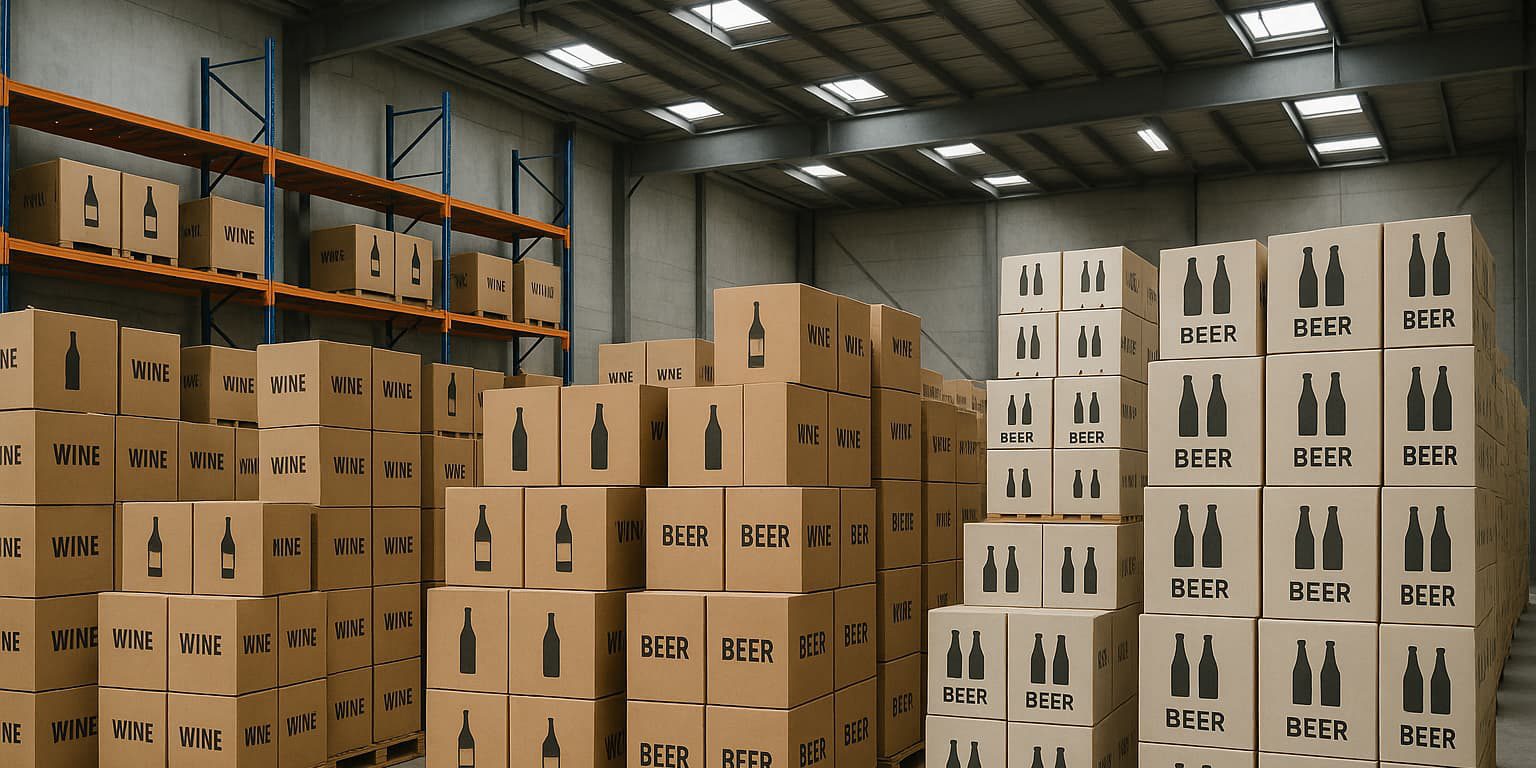 Boxes of Beer Wine in Warehouse ChatGPT Image Sep 26, 2025, 02_25_03 PM