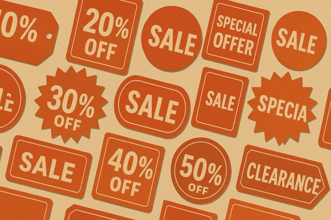 Promotional Sale Labels on Beige Background ChatGPT Image sep 26, 2025