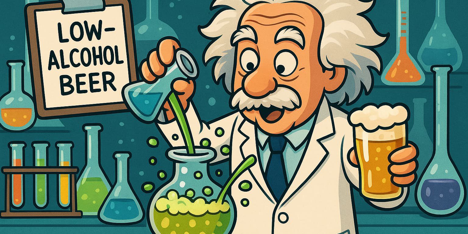 Scientist Making Low alcohol beer ChatGPT Image Sep 29, 2025, 10_11_35 AM