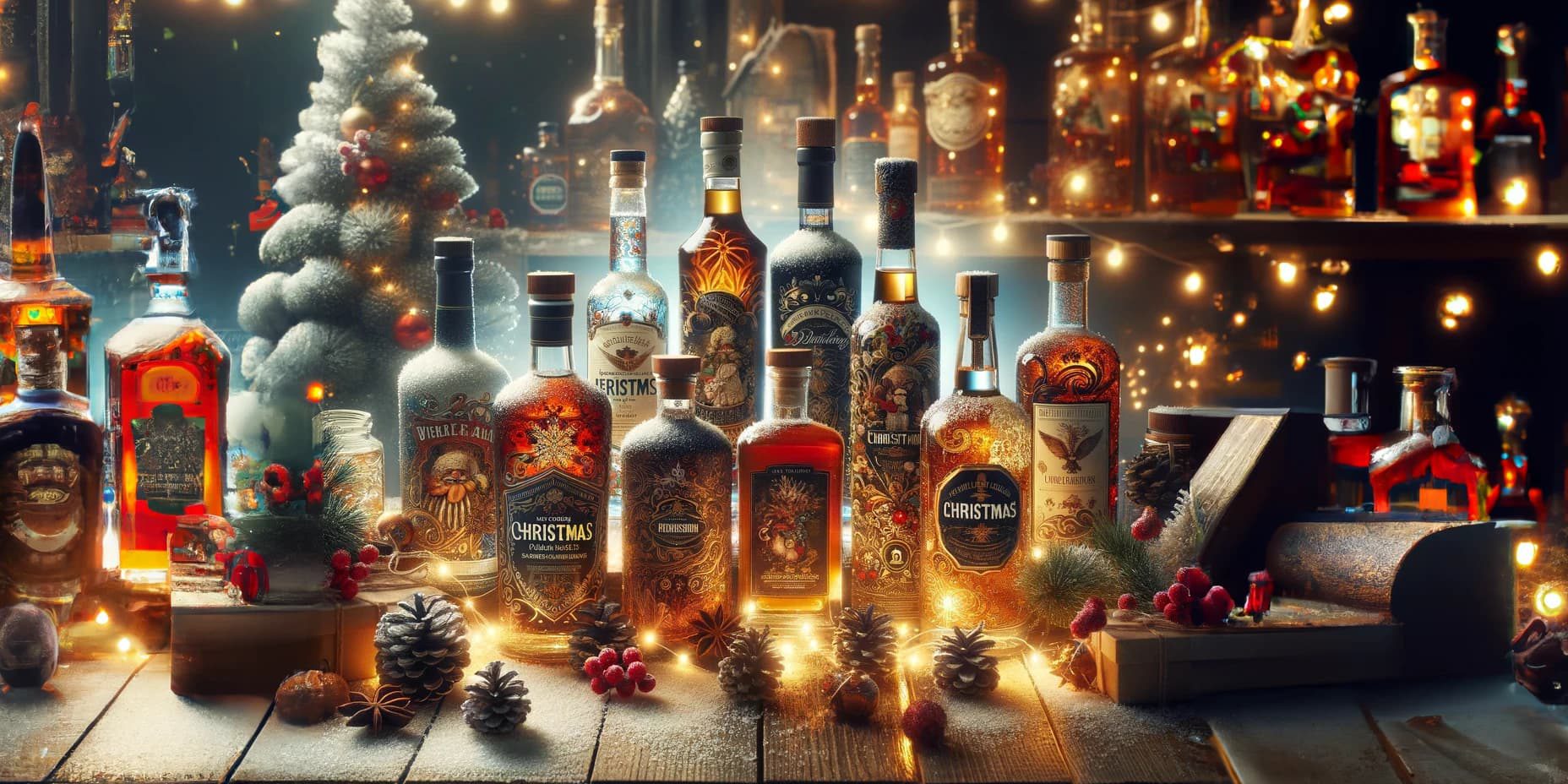 DALL·E 2023-12-22 15.25.19 – continue the background christmas alcohol bottles